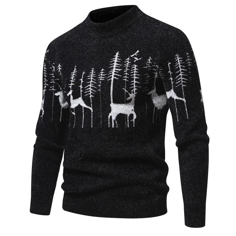 Trend Men's Casual New Imitation Mink Sweater Soft and Comfortable  Fashion Warm Knit Sweater