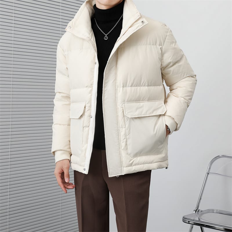 2023 Men's Winter New Jacket Parkas Anti Wind Parkas Stand Collar Camping Coats for Outing Wear Male Clothing Jackets V141
