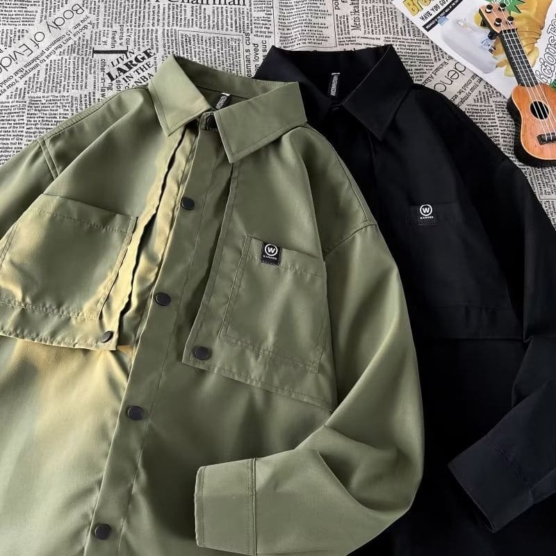 Men's Leisure Meeting Outdoor Sports Fashion 2023 Autumn New Product Workwear Style Long Sleeve Shirt