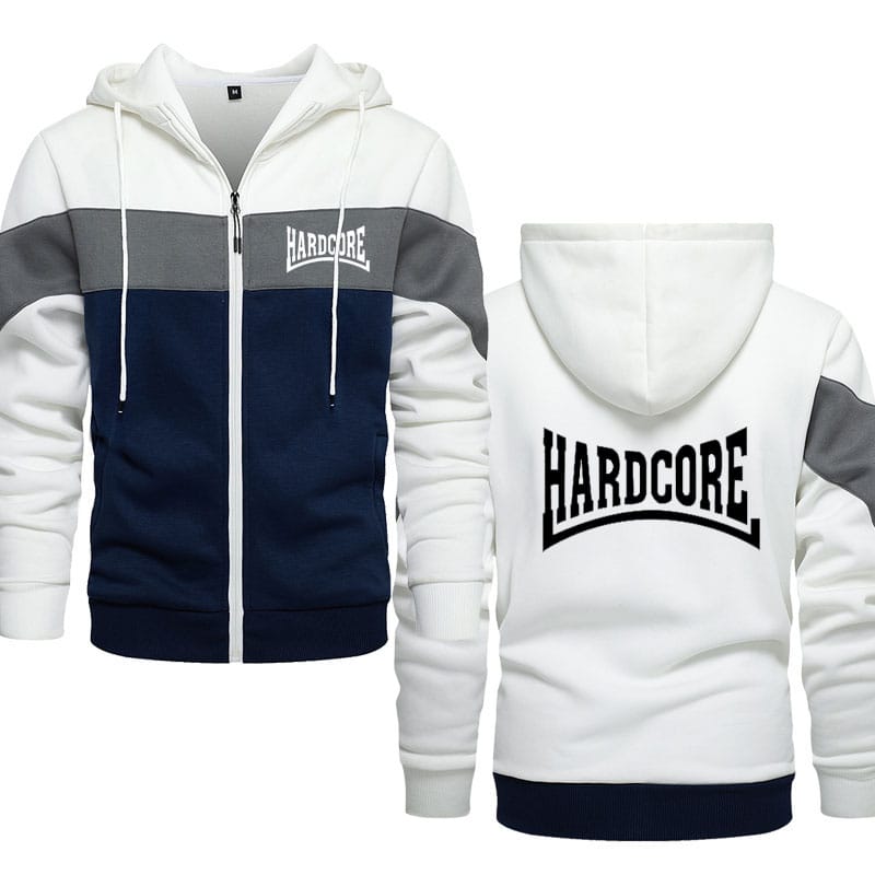 Hardcore Autumn Men's hoodie Long-Sleeved hoodie Jacket top Harajuku Casual Hooded Sweatshirt Fashion fleece hoodie for men