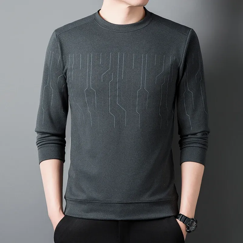 Men's New Comfortable and Fashionable Versatile Round Neck Casual Pullover Hoodie