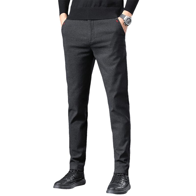 2022 Autumn and winter New Thick Men's Casual Pants Slim Straight Versatile Elastic Men's Pants