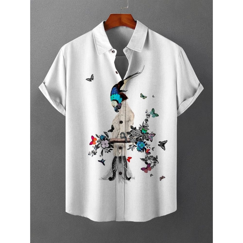 Men's Casual Shirt Hawaiian Shirt Men Summer 3d Print Casual Short Sleeved Shirt For Men Clothing Breathable Shirts