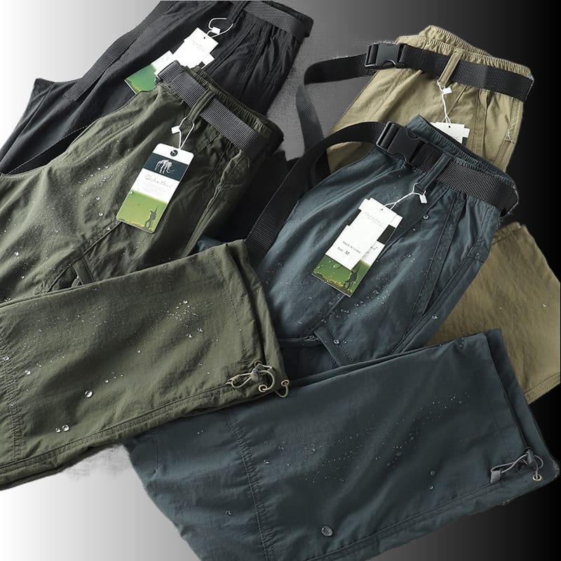 Men's Outdoor Windproof Waterproof Work Cargo Pants Multi Pocket Straight Tube Trekking Hunting Equipment Combat Long Trousers