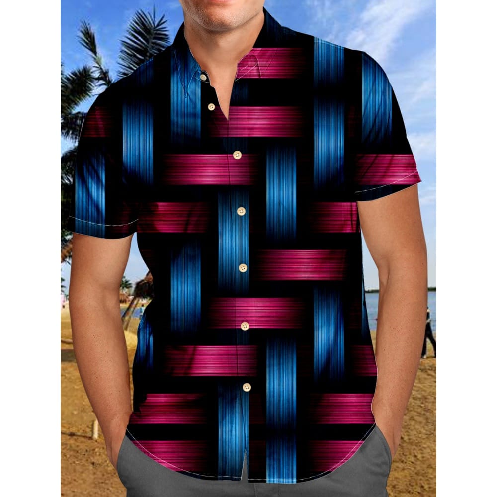 Men's Casual Shirt Hawaiian Shirt Men Summer 3d Print Casual Short Sleeved Shirt For Men Clothing Breathable Shirts