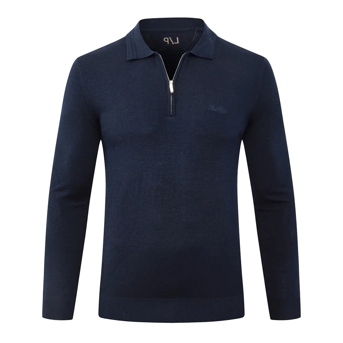 2024 DIKU CPTG Sweater Wool Men's 2025 New Warm Casual Zipper Embroidery Knitting Flip Collar High Quality Big Size M-5XL