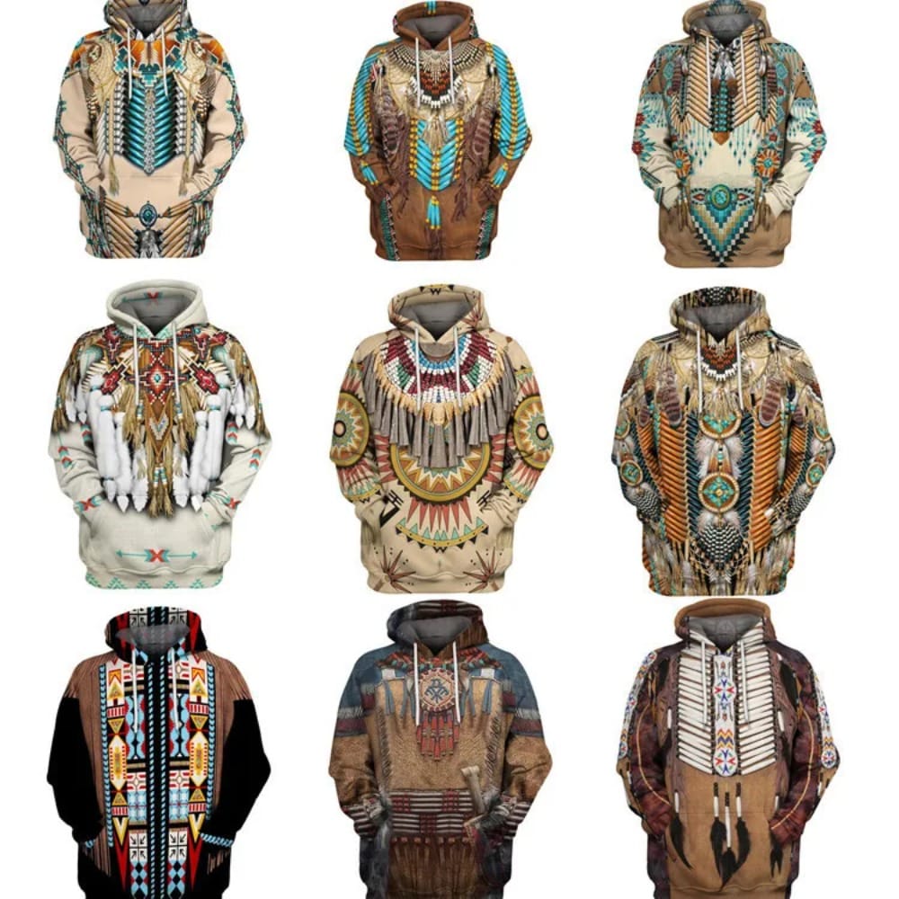 Men's and Women's Indian Style Casual Loose Hoodies Autumn Long Sleeve Pullover Oversize Tops Sweatshirts for Women Men