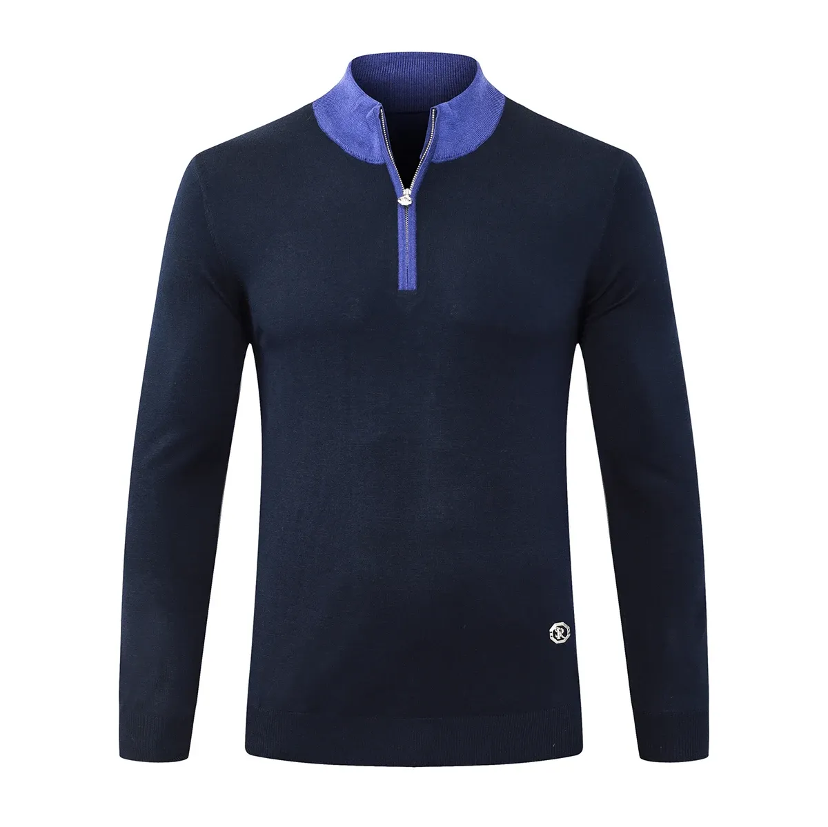 2024 DIKU CPTG Sweater Wool Men's 2025 New Warm Casual Zipper Straight Knitting Elastic Stand Collar Big Size M-5XL