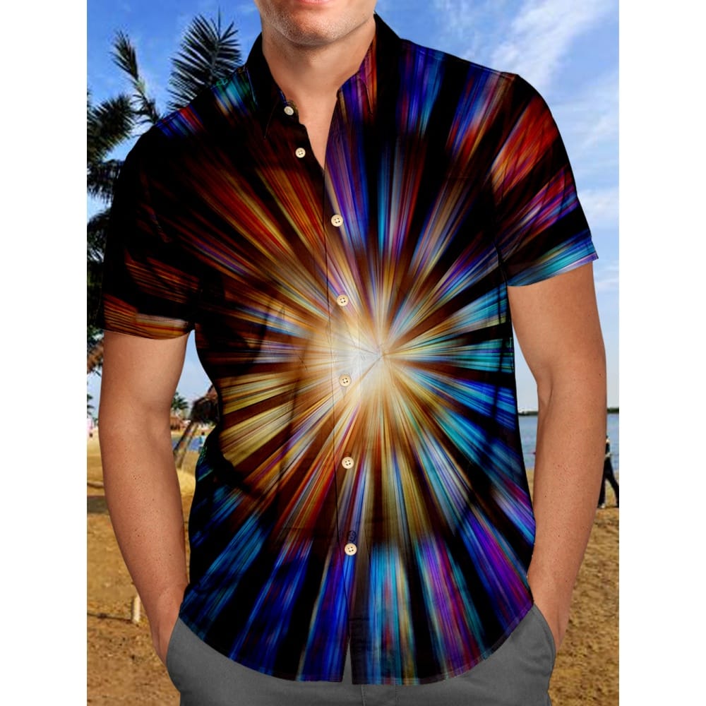 Men's Casual Shirt Hawaiian Shirt Men Summer 3d Print Casual Short Sleeved Shirt For Men Clothing Breathable Shirts