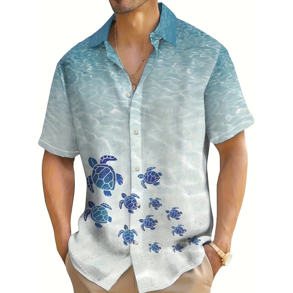Men's Casual Shirt Hawaiian Shirt Men Summer 3d Print Casual Short Sleeved Shirt For Men Clothing Breathable Shirts