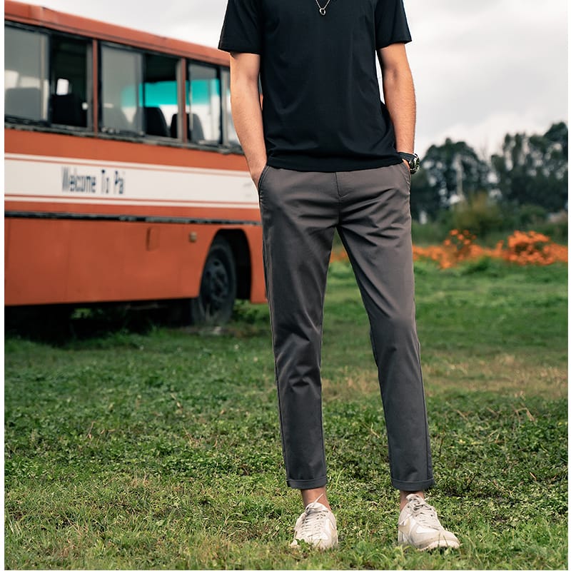 Ankle Casual Trousers Men's Spring New Style A Variety of Colors All-match Straight Business Casual Simple High-quality Trousers