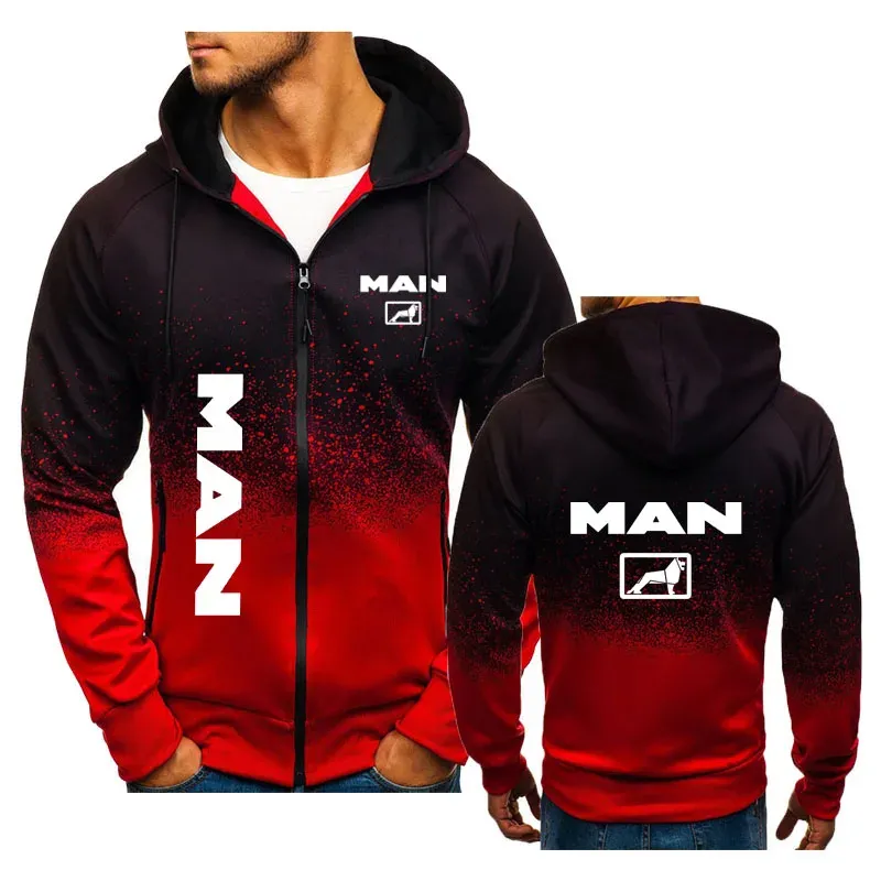 Truck MAN Men's hoodie Tracksuit High quality Harajuku gradient hoodie sweatshirt 2024 Spring Autumn sports jacket for men