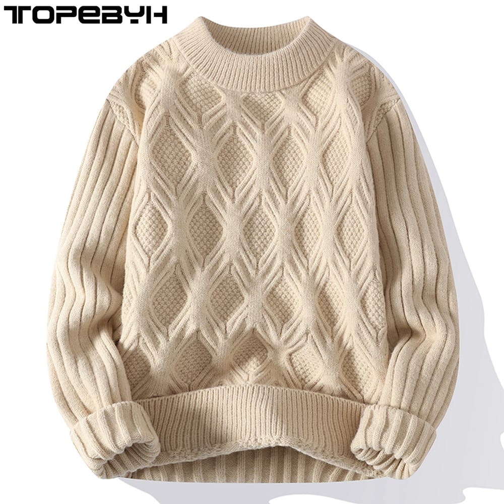 High Quality Thickened Comfortable Soft Sweaters Men's Casual Pullover Warm  Sweaters Knitwear Tops