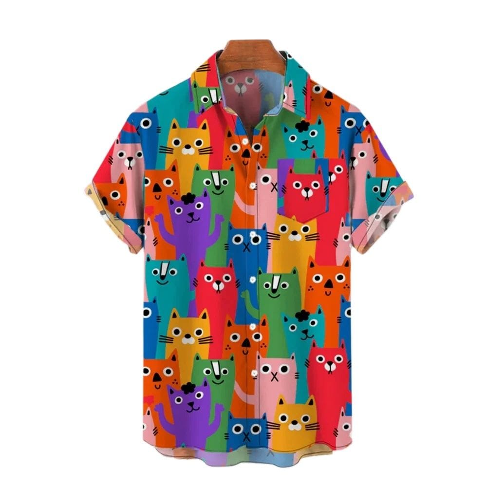 Men's Casual Shirt Hawaiian Shirt Men Summer 3d Print Casual Short Sleeved Shirt For Men Clothing Breathable Shirts