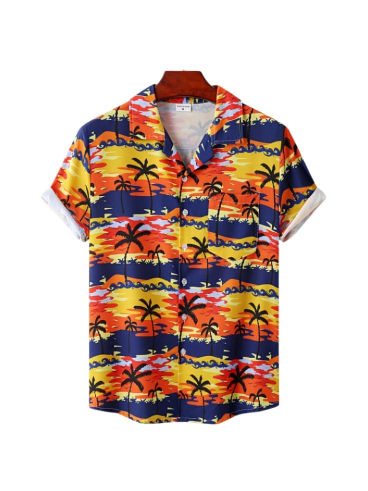 Hawaiian Summer Men's Casual Shirt Short Sleeved Oversized 3D Printed Anime Pattern Clothing Harajuku Top Fashion Sale Floral