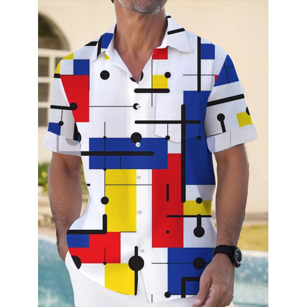 Men's Shirt Summer Casual Fashion Short Sleeved Shirt For Men Loose Breathable Hawaiian Shirt Man Casual Men's Clothing Top