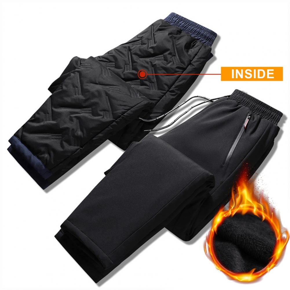 Men Jogging Pants Men Casual Trousers Warm Cozy Men's Winter Sweatpants with Elastic Waist Pockets Ideal for Jogging Exercise