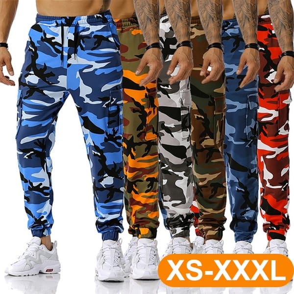 High Quality Men's Casual Pants Fashion Drawstring Camouflage Sport Jogging Cargo Streetwear