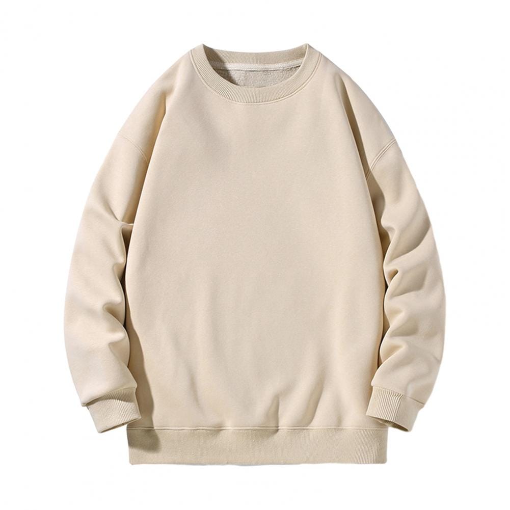 Men's Thick Warm Sweatshirt with Long Sleeve Loose O Neck for Fall Winter