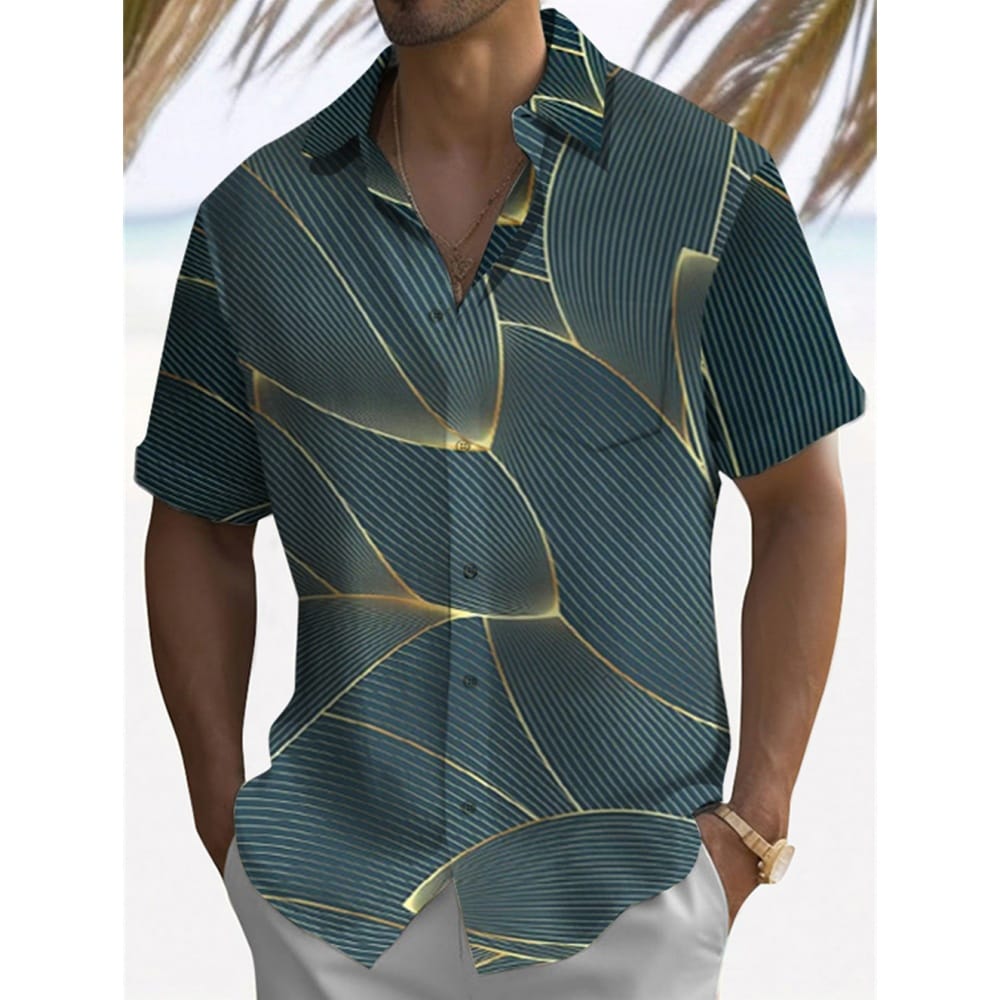 Men's Shirt Summer Casual Fashion Short Sleeved Shirt For Men Loose Breathable Hawaiian Shirt Man Casual Men's Clothing Top