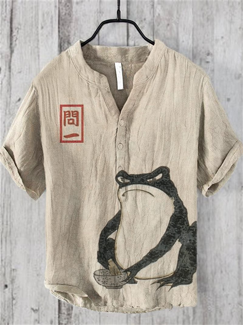 Spring and summer men's and women's shirts independent station casual fish pattern Hawaiian style printed shirts men's tops