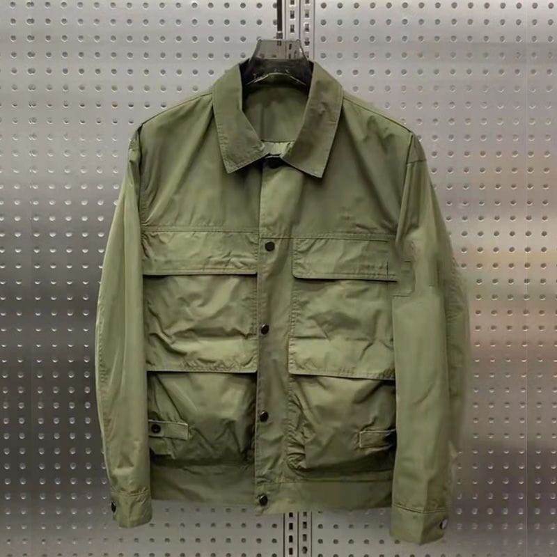Men's Business Casual Jacket New Autumn Winter Muti-pockets Turn Down Collar Zipper Sports Coat High Quality Jacket for Men M92