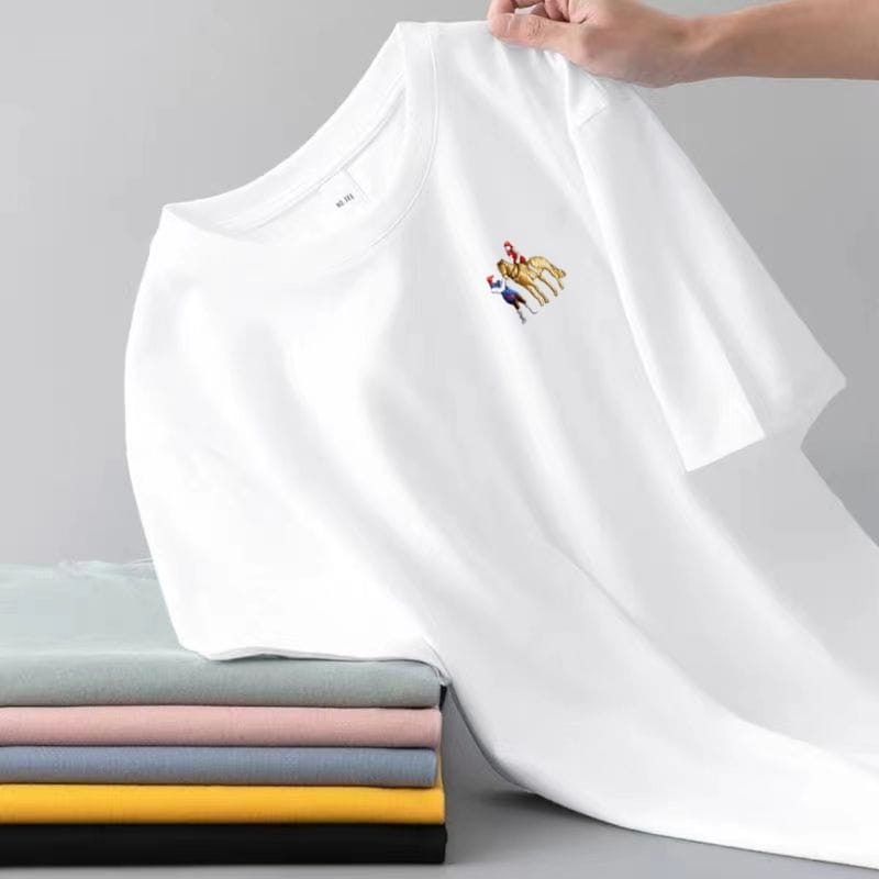 Men's T-shirt pure cotton anime T-shirt Harajuku street clothing summer casual short-sleeved oversized breathable T-shirt trendy
