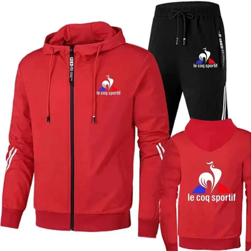 Spring and autumn new men's sportswear 2-piece set zipper jacket casual sports pants brand clothing men jogging sportswear set
