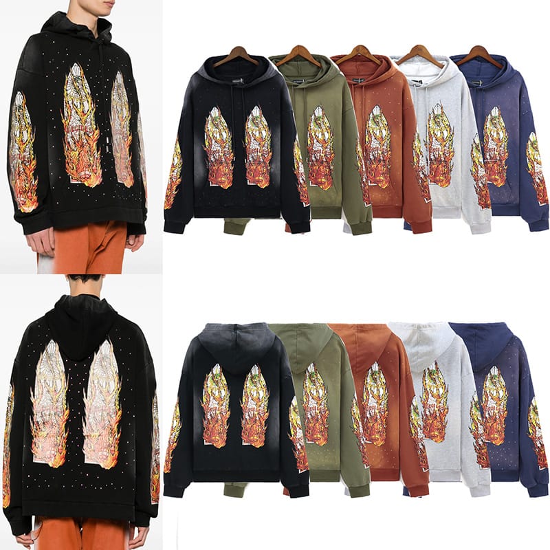 Washed WHO DECIDES WAR Autumn Casual High Quality Hoodies Men's And Women's Outdoor Loose Sweatshirts Washed Do Old