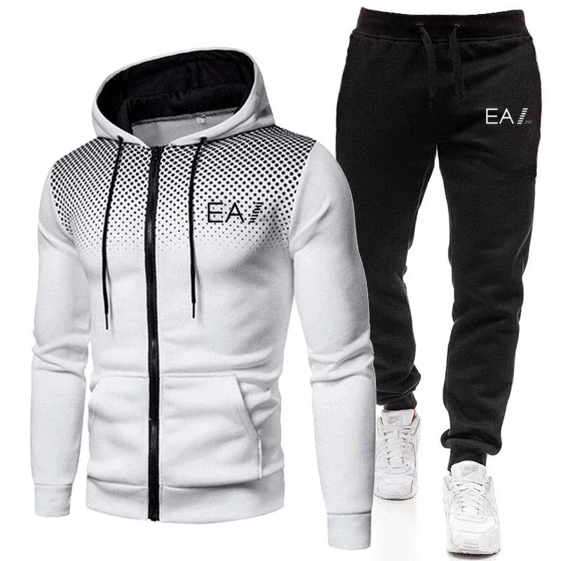 2024 New Spring and Autumn Men's Sets Hoodies+Pants Harajuku Sport Suits Casual Sweatshirts Tracksuit Brand Sportswear 2-Piece