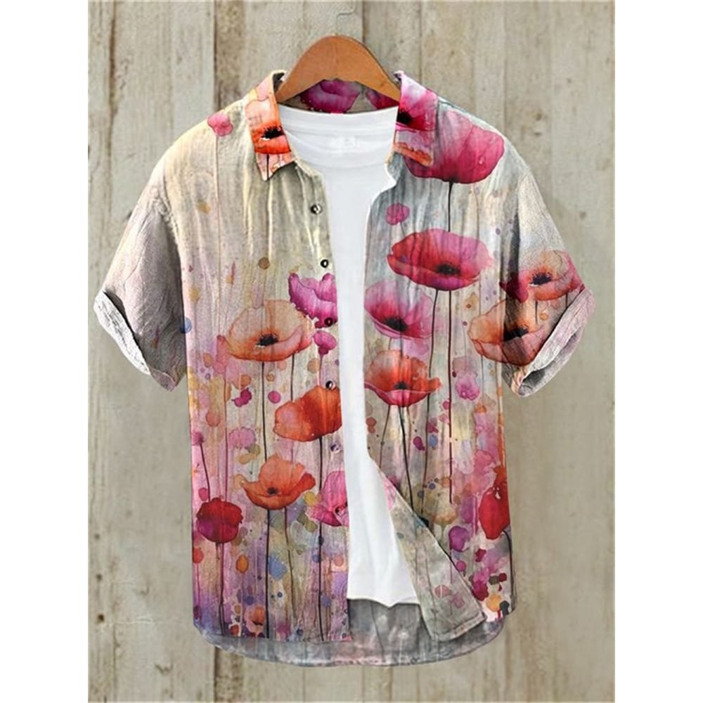 Men's Casual Shirt Hawaiian Shirt Men Summer 3d Print Casual Short Sleeved Shirt For Men Clothing Breathable Shirts