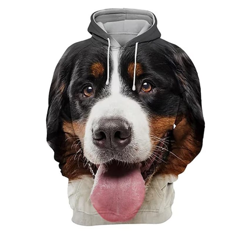 Men's 3D Dog Print Hoodies Hooded Sweatshirt For Spring Fall Winter Men's Clothing