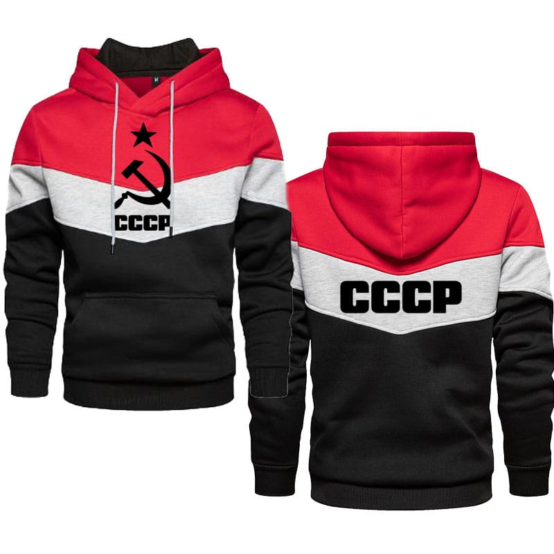 Spring Autumn Men's Hoodie Oversized Loose Comfortable Men's Sweatshirt CCCP logo print Hip Hop High Quality Men's Hoodie