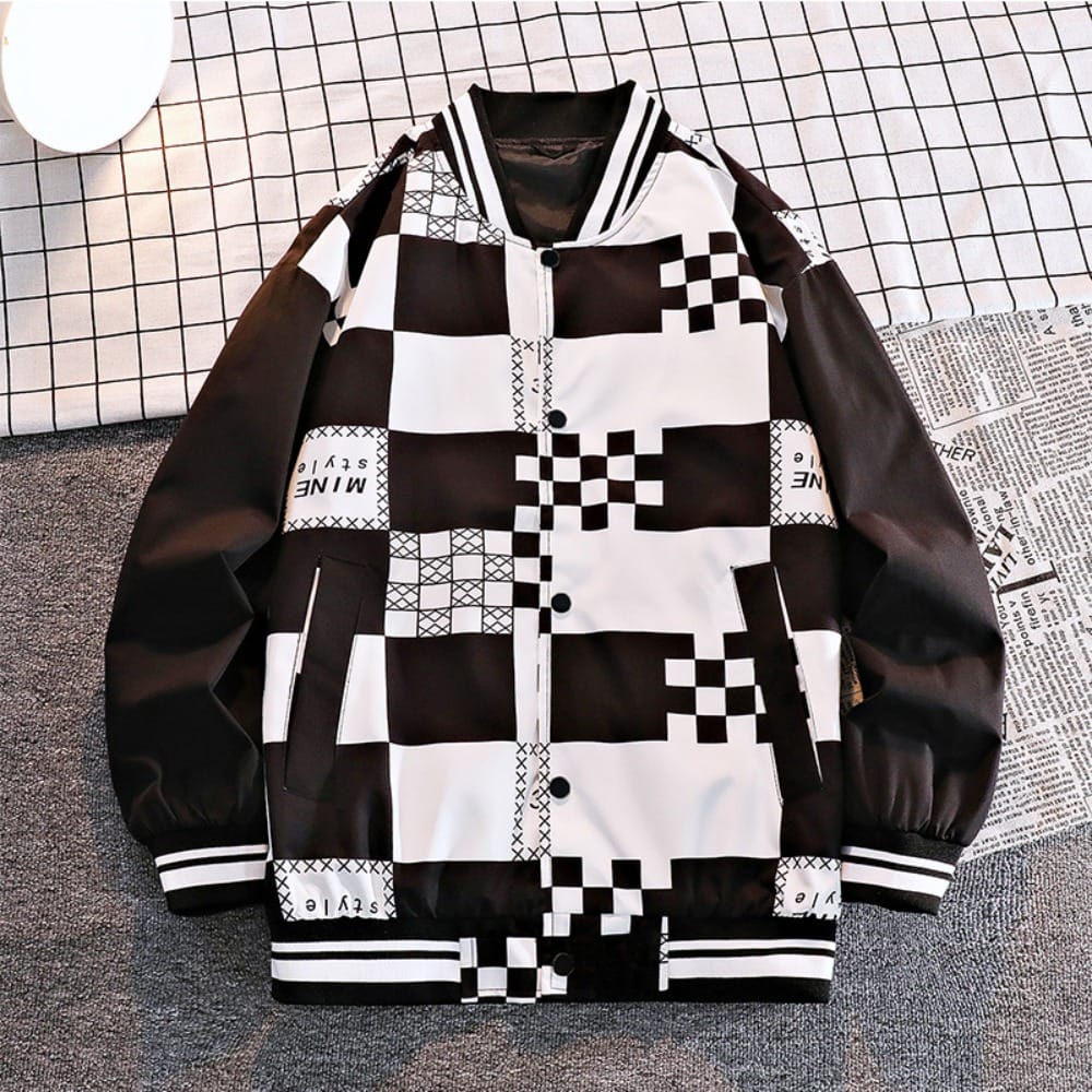 Spring and Autumn Sport Jackets for Men Men's Casual Printed Coat Baseball Jacket Zipper Short Coat with Pockets Jackets