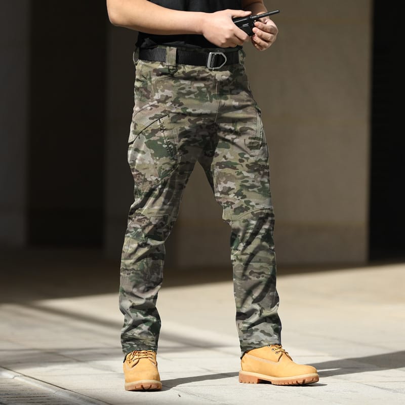 Spring and Autumn Tactical Pants Men's Outdoor IX7 Training Pants 9 Multi Pocket Straight Sleeve Work Suit Pants Men's Elastic