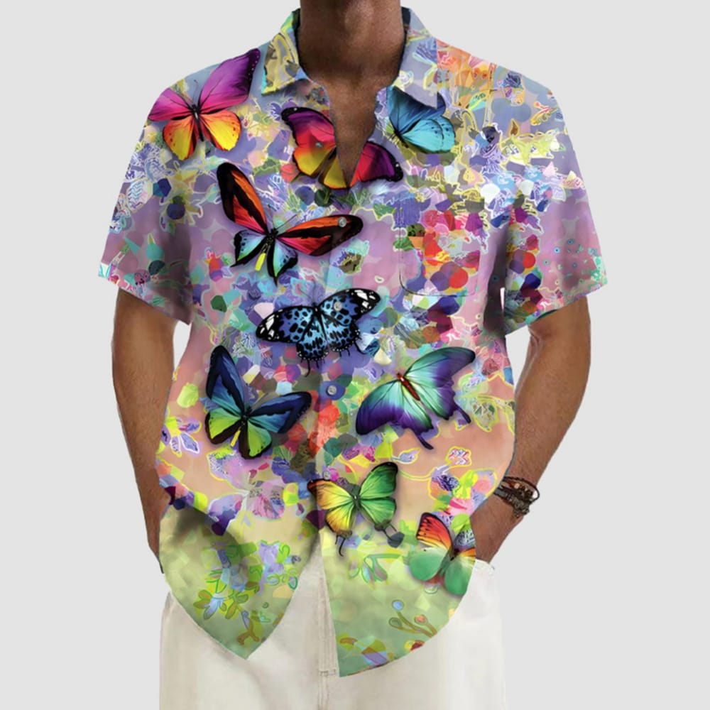 Men's Casual Shirt Hawaiian Shirt Men Summer 3d Print Casual Short Sleeved Shirt For Men Clothing Breathable Shirts