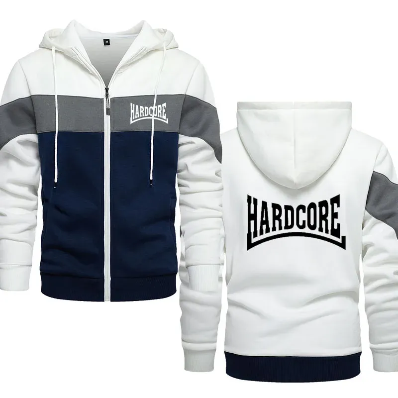 Hardcore Autumn Men's hoodie Long-Sleeved hoodie Jacket top Harajuku Casual Hooded Sweatshirt Fashion fleece hoodie for men
