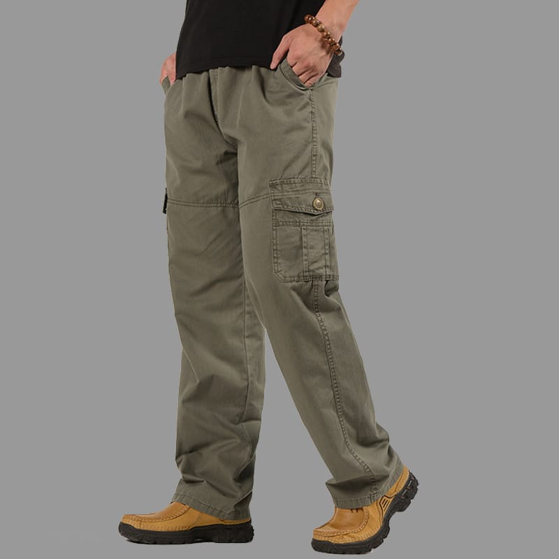 New Men's Spring Cotton Cargo Pants Loose Army Multi-pocket Tactical Pants Homme Male Military Overalls Trousers Plus Size 6XL