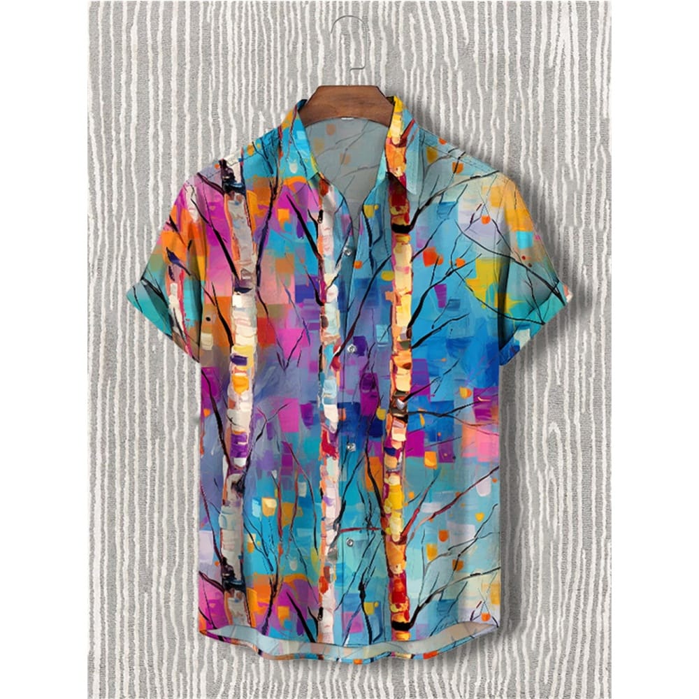 Men's Casual Shirt Hawaiian Shirt Men Summer 3d Print Casual Short Sleeved Shirt For Men Clothing Breathable Shirts