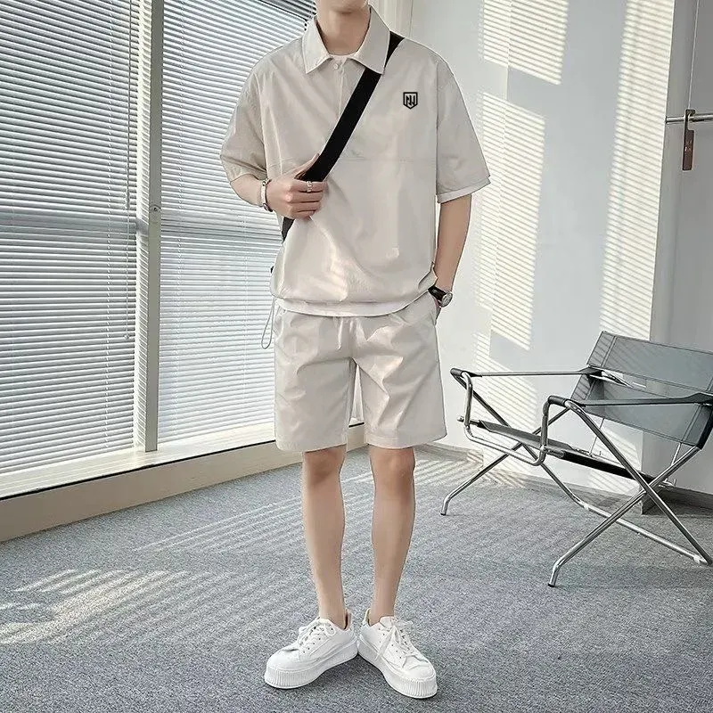 Korean Golf Sets Men's Golf Wear 2024 Summer New Two Piece Set Golf T-shirt High Quality Men's Golf Clothing Sports Golf Shorts