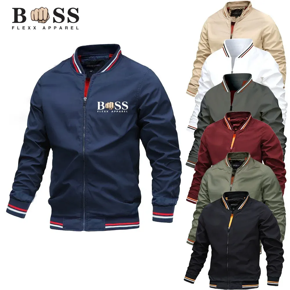 Solid Zipper Sports Windproof Jacket For Men Casual Hight Quality Straight Hat Men's Clothing Autumn Hooded Outdoor Tops Man