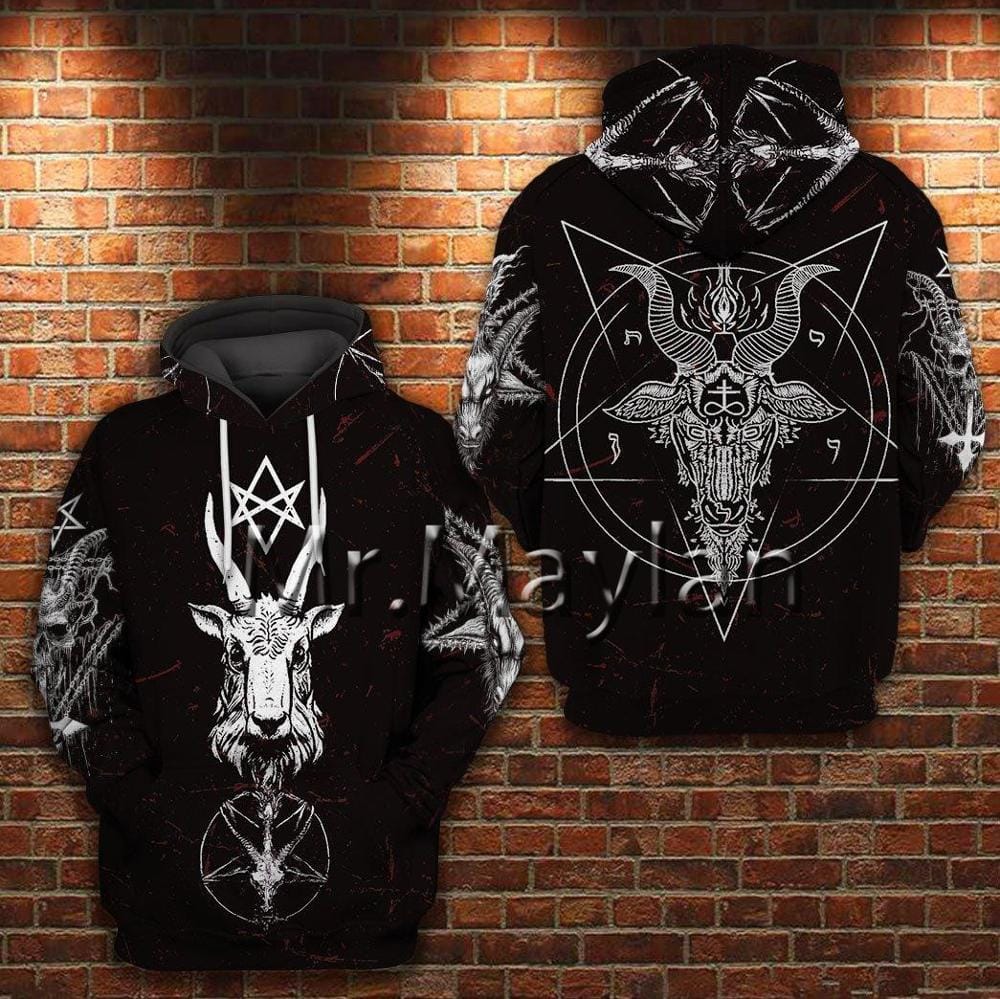 Pentagram 3d Print Hoodies Gothic Satan Sweatshirts Men New Autumn Spring Brand Hooded Hoodie Hip Hop Men's Sweatshirt Hoody T99