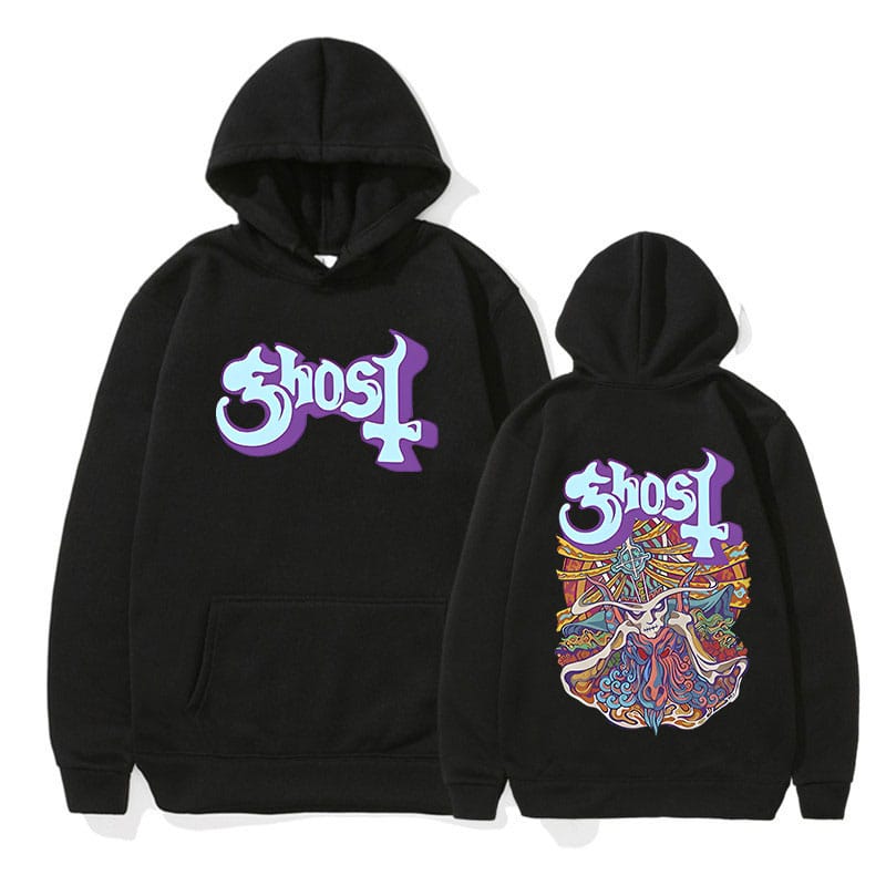 Ghost Band  Print Pullover Hoodie Men's Fashion Vintage Long Sleeve Sweatshirt Unisex Casual Oversized Hoodies Fleece Streetwear