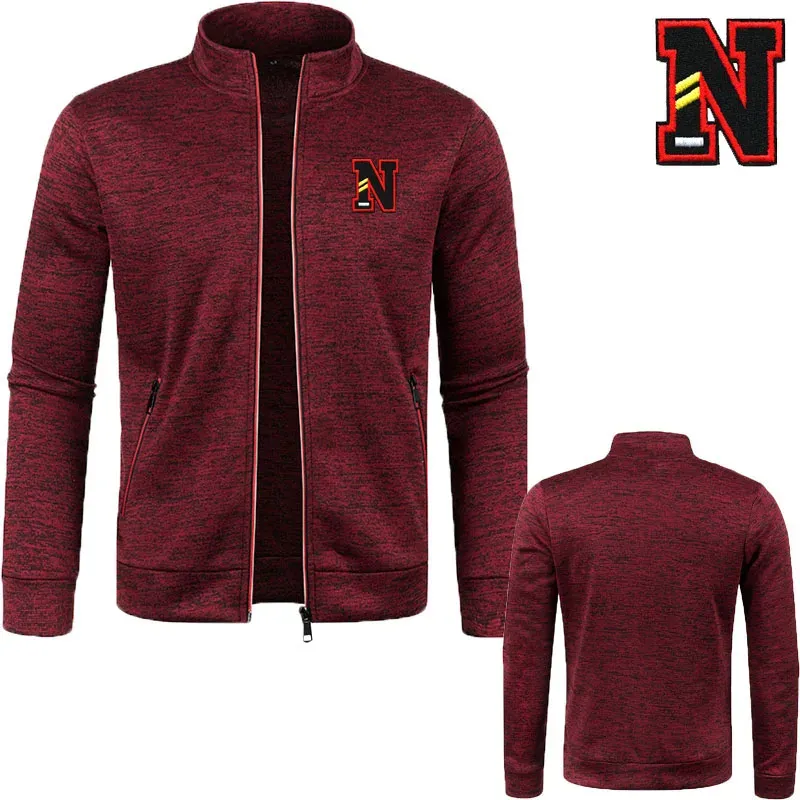 Embroidery N Spring Autumn brand men's hoodie loose Oversized hoodie Men's stand-up collar cardigan Y2k Men's sweatshirt