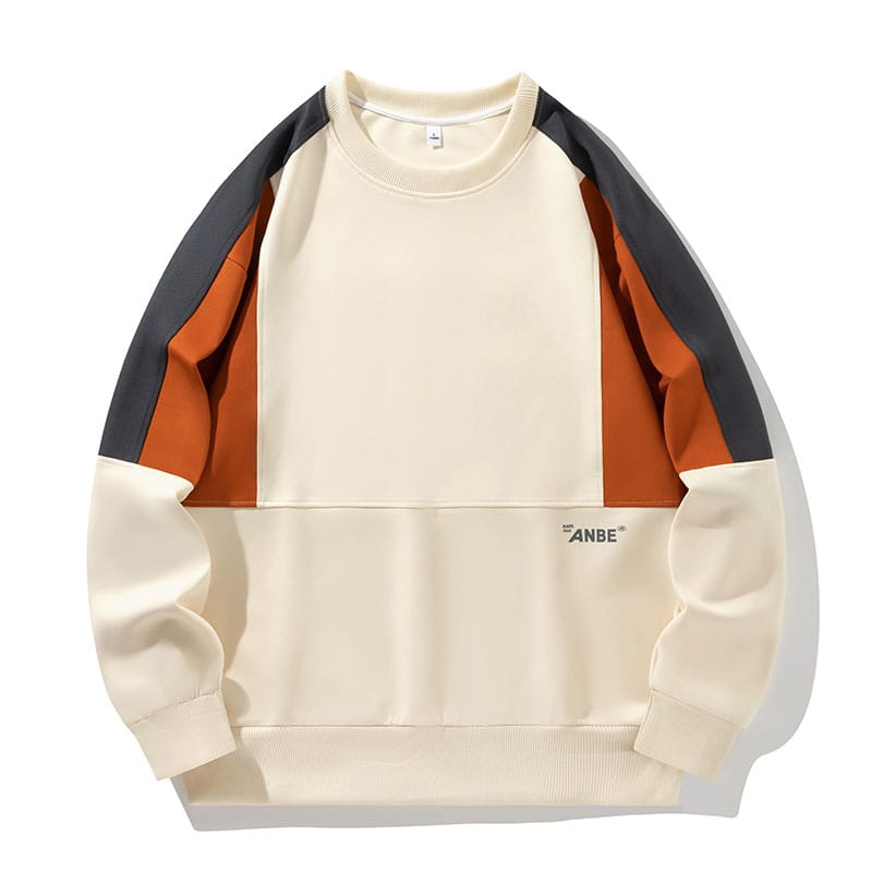 Fashion O-Neck Spliced Loose Printed Sweatshirt Men's Clothing 2024 Spring Autumn New Oversized Casual Tops All-match Sweatshirt