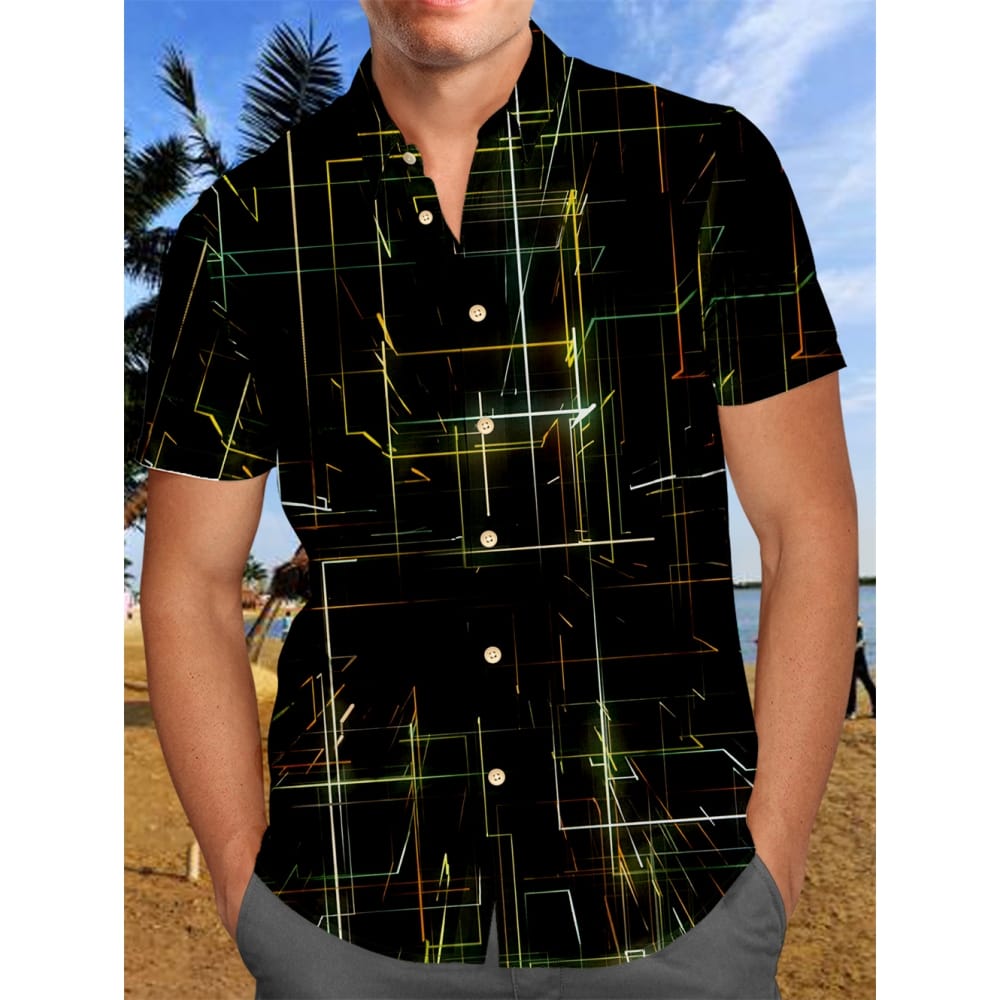 Men's Casual Shirt Hawaiian Shirt Men Summer 3d Print Casual Short Sleeved Shirt For Men Clothing Breathable Shirts