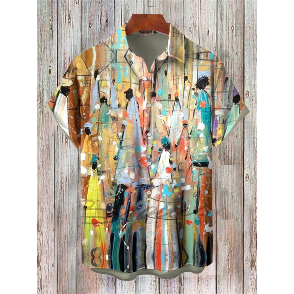 Men's Casual Shirt Hawaiian Shirt Men Summer 3d Print Casual Short Sleeved Shirt For Men Clothing Breathable Shirts