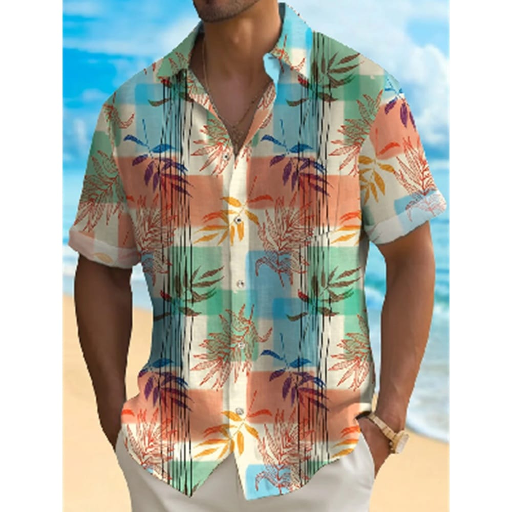 Men's Casual Shirt Hawaiian Shirt Men Summer 3d Print Casual Short Sleeved Shirt For Men Clothing Breathable Shirts