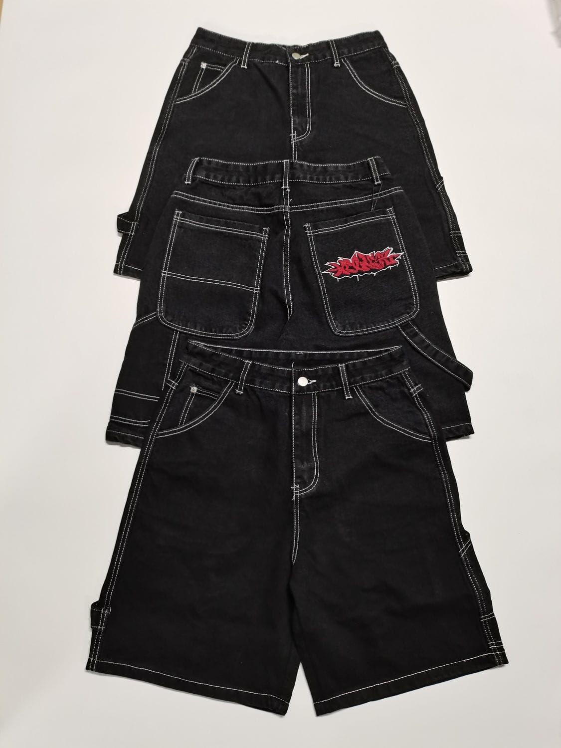 New Wexwear American Y2K denim embroidered jeans vintage straight tube shop men's and women's embroidered long styles pants