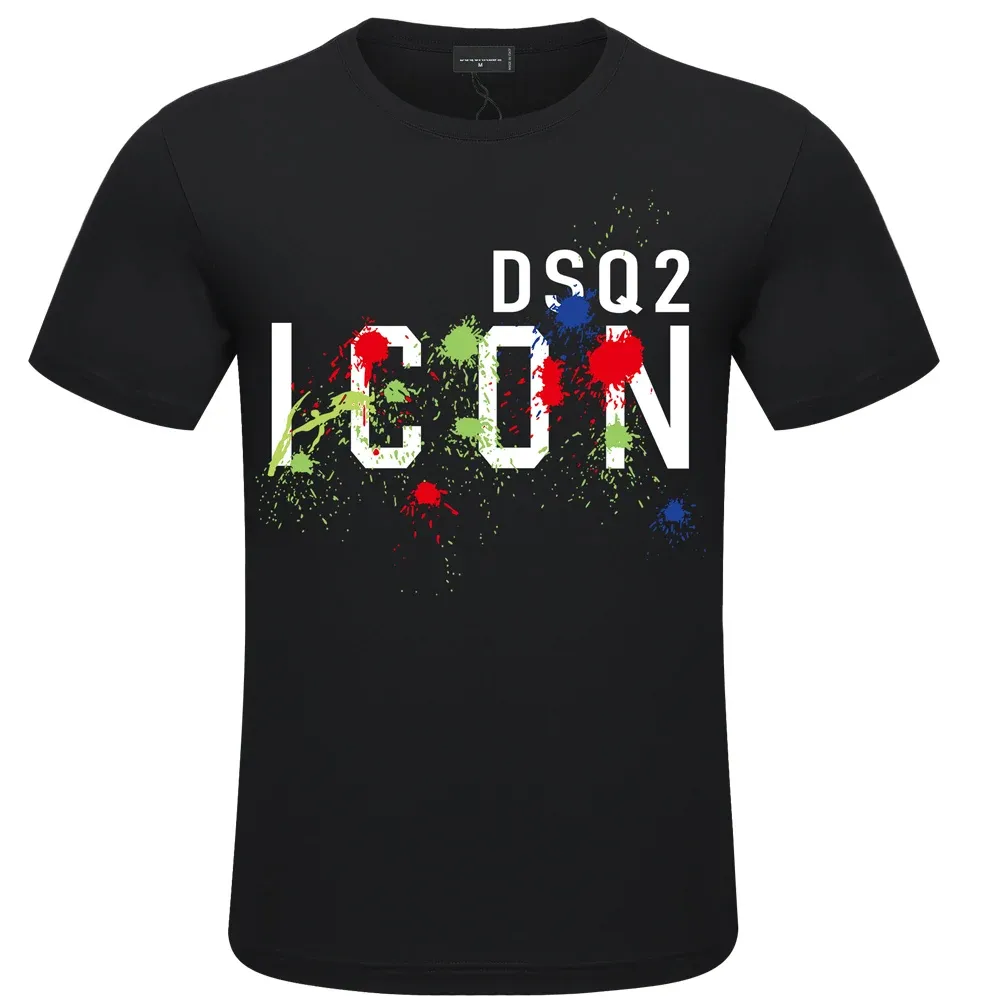 DSQ2 Men's T-shirt 2024 Summer 3D Printing Men's Clothing Maple Leaf Printing T-shirt Sports Large Women's High Quality T-shirt